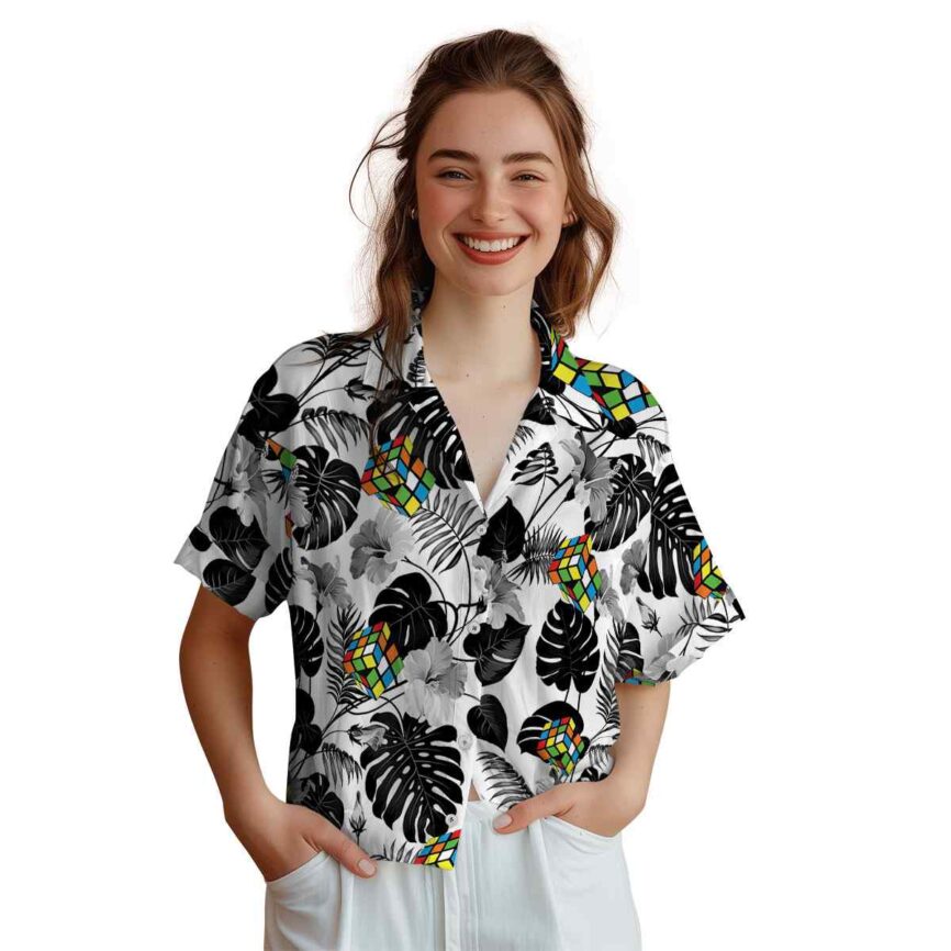 80s Leaf Pattern Hawaiian Shirt Top rated