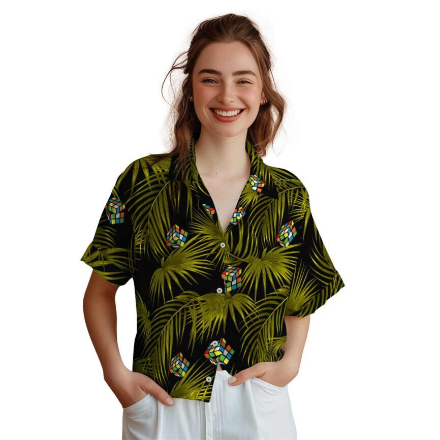 80s Palm Frond Hawaiian Shirt Top rated