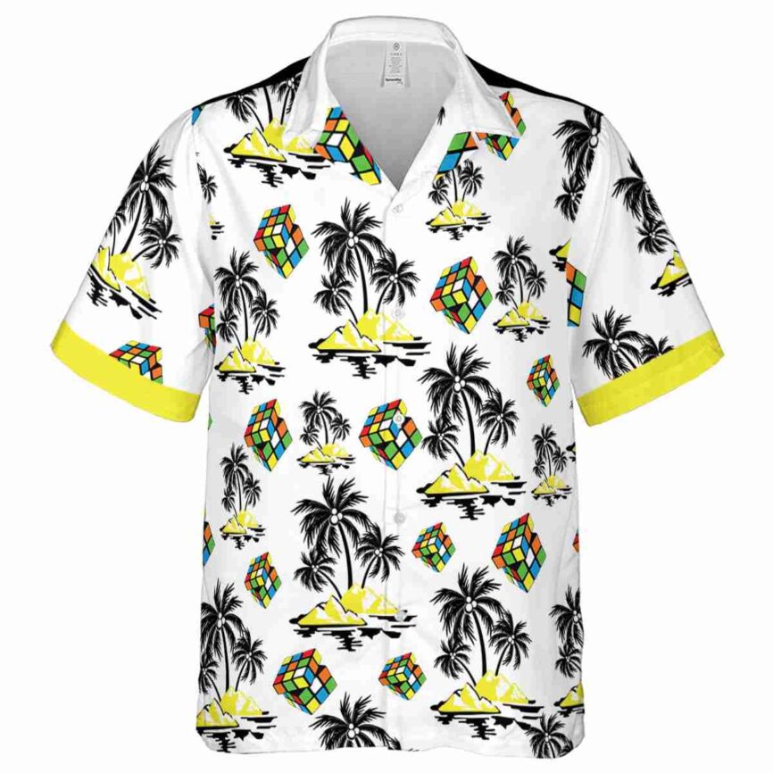 80s Palm Island Graphic Hawaiian Shirt Fashion forward