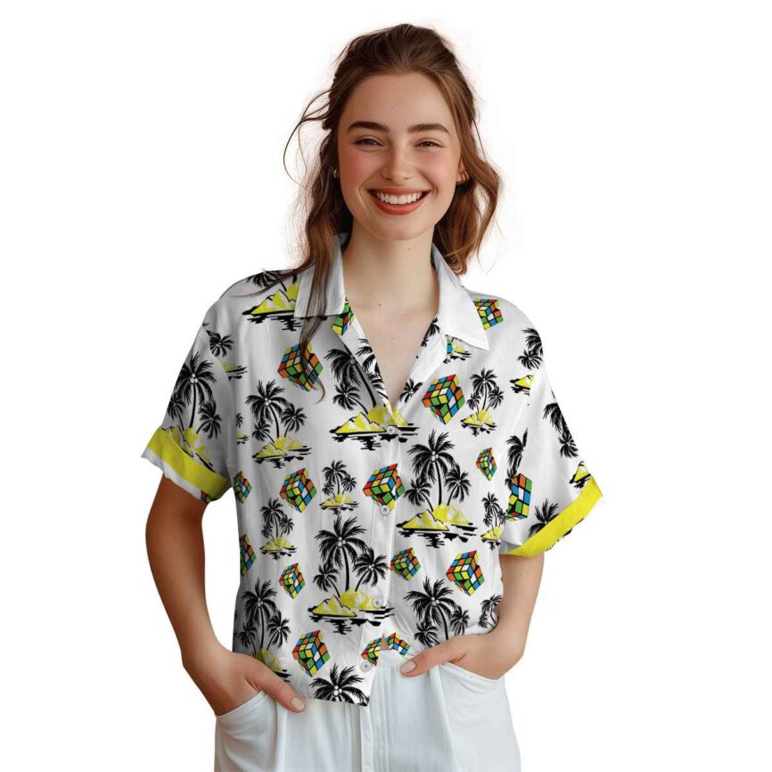 80s Palm Island Graphic Hawaiian Shirt Top rated