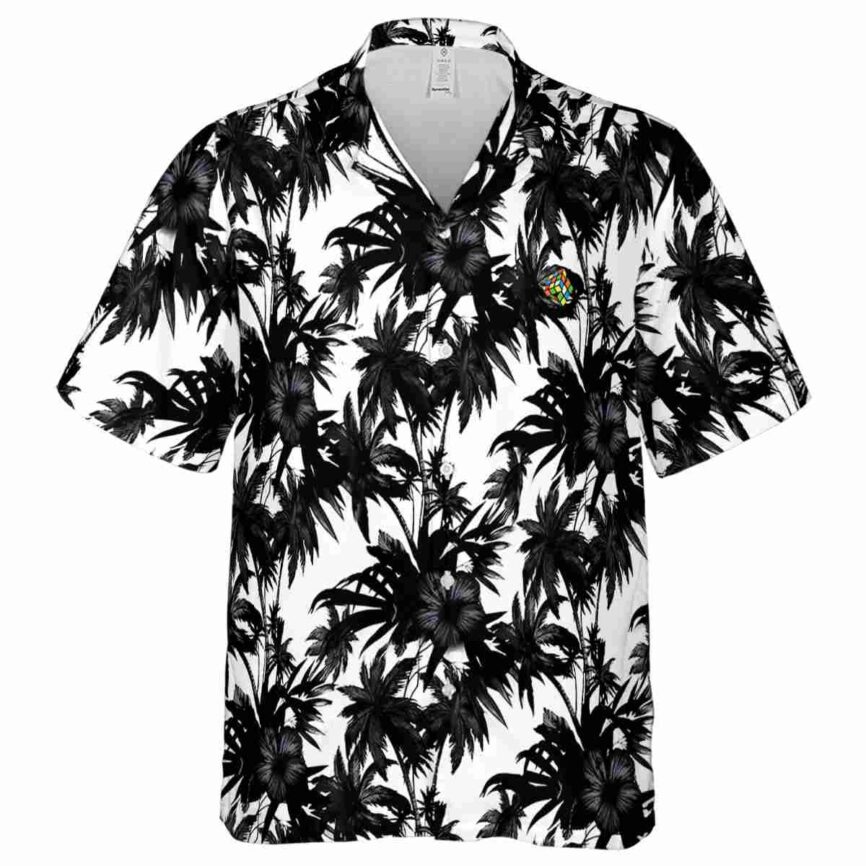 80s Palm Print Hawaiian Shirt Fashion forward