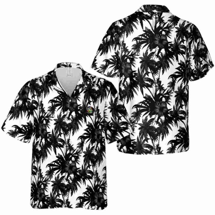 80s Palm Print Hawaiian Shirt Premium grade