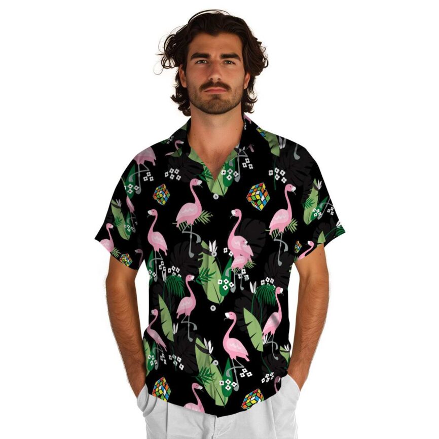 80s Tropical Flamingo Hawaiian Shirt New Arrival