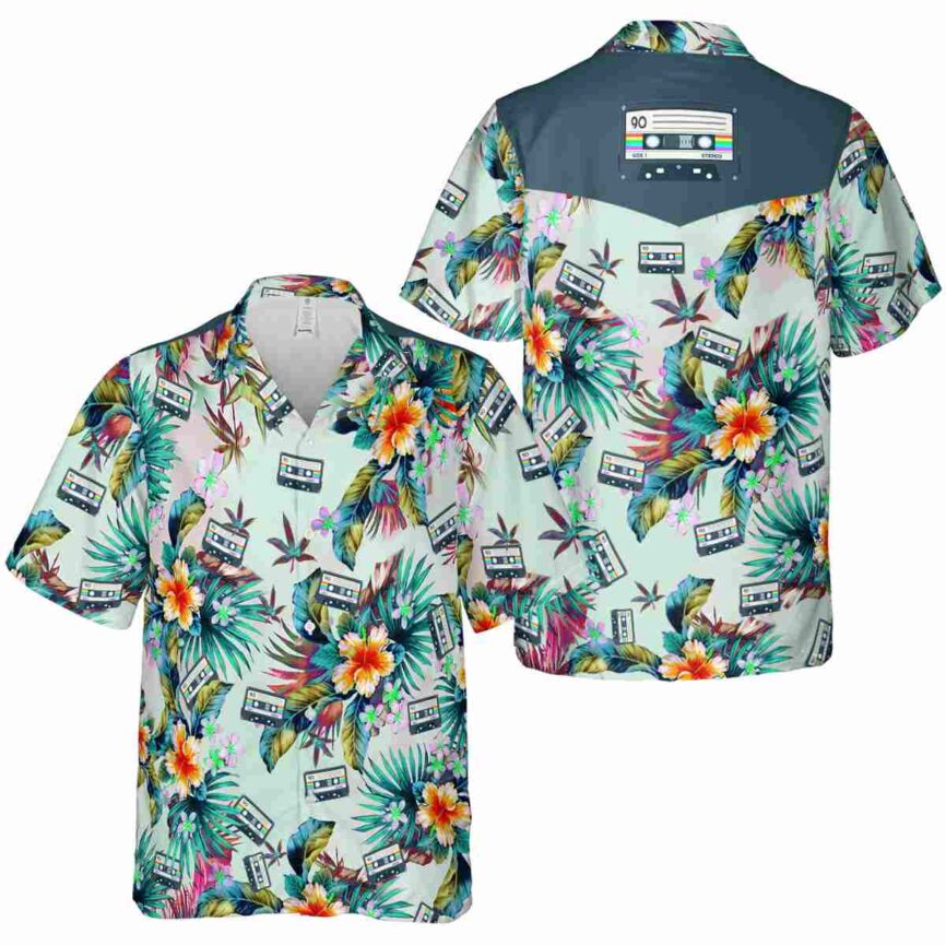 90s Floral Burst Hawaiian Shirt Premium grade