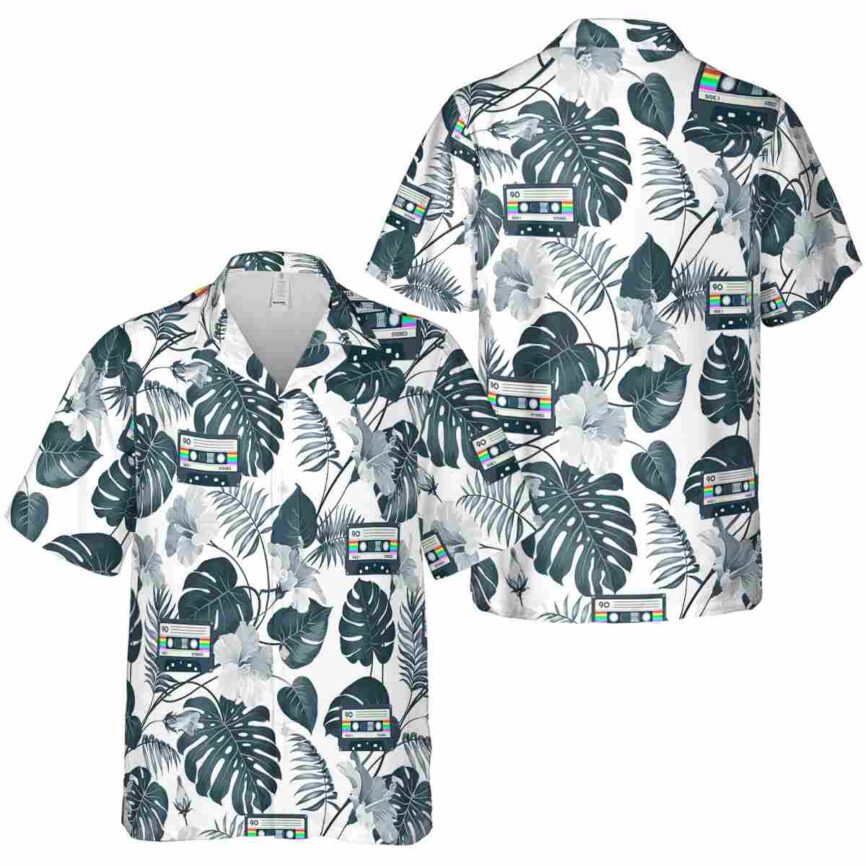 90s Leaf Pattern Hawaiian Shirt Premium grade