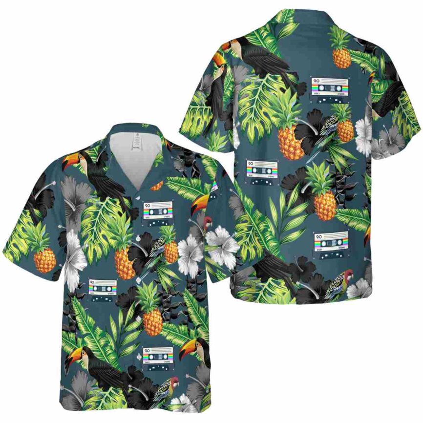 90s Leafy Toucan Hawaiian Shirt Premium grade