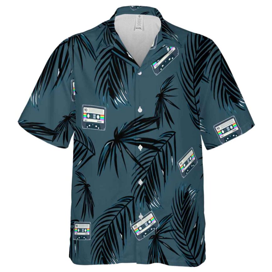 90s Monochrome Palm Hawaiian Shirt Fashion forward