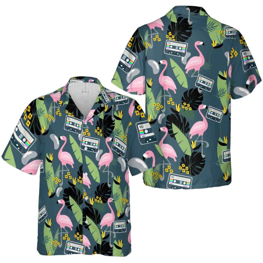 90s Pink Flamingo Hawaiian Shirt Premium grade