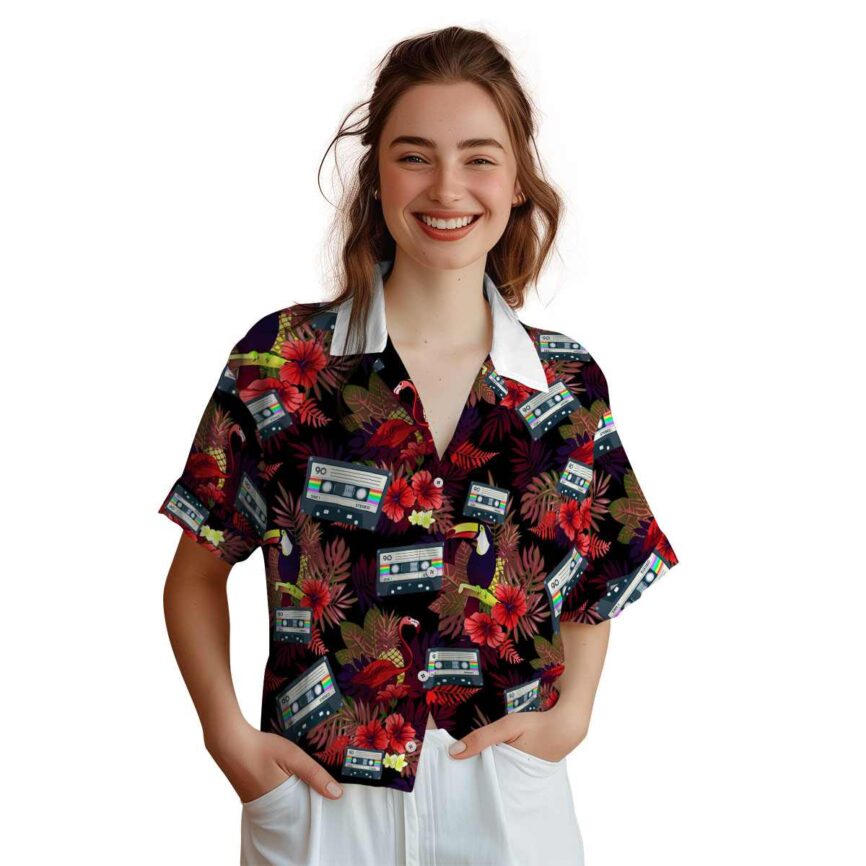 90s Tropical Bird Hawaiian Shirt Top rated