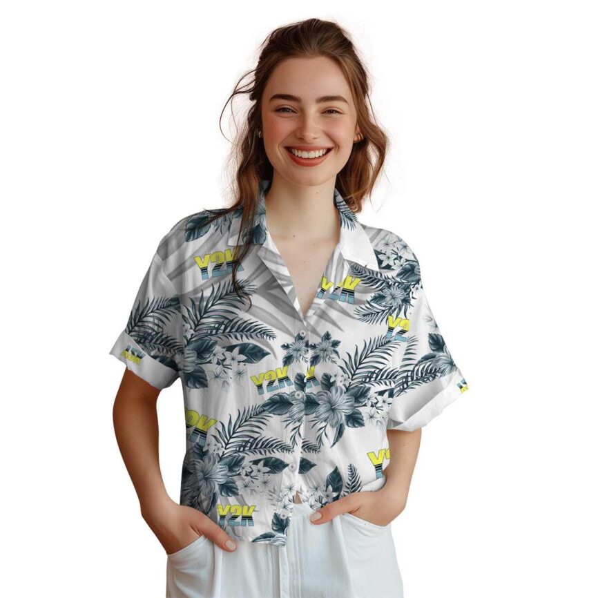 90s Tropical Blossom Hawaiian Shirt Top rated