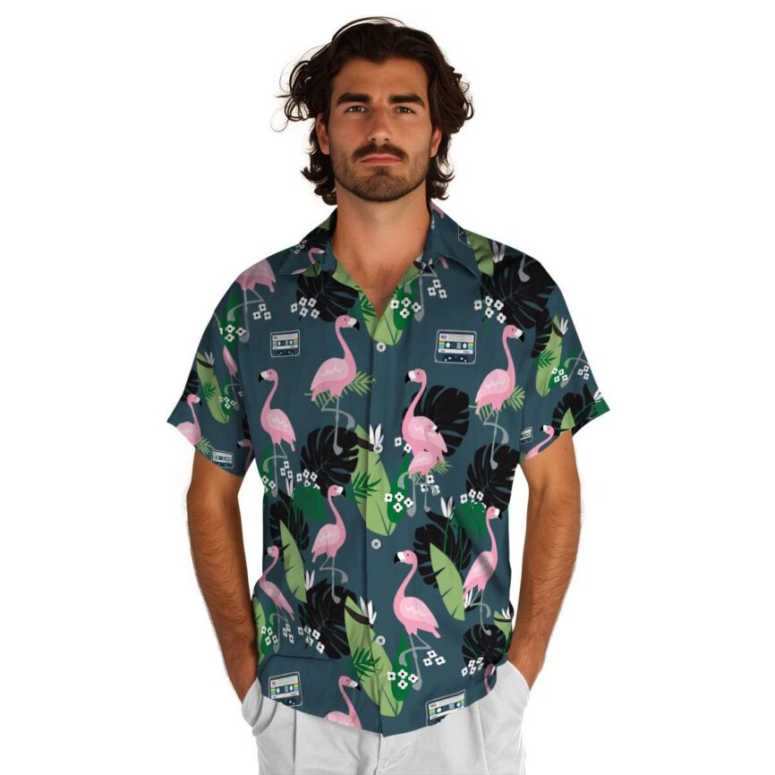 90s Tropical Flamingo Hawaiian Shirt New Arrival