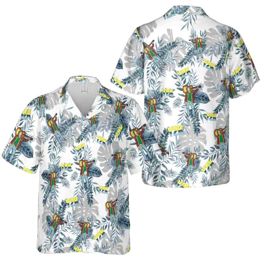 90s Tropical Fronds Hawaiian Shirt Premium grade