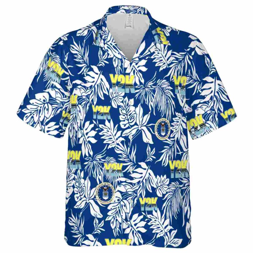 Air Force Bold Foliage Hawaiian Shirt Fashion forward