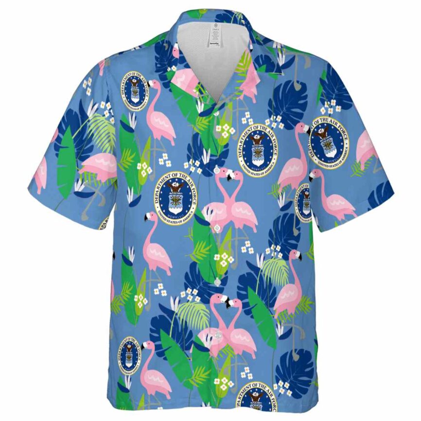 Air Force Flamingo Leaf Hawaiian Shirt Fashion forward