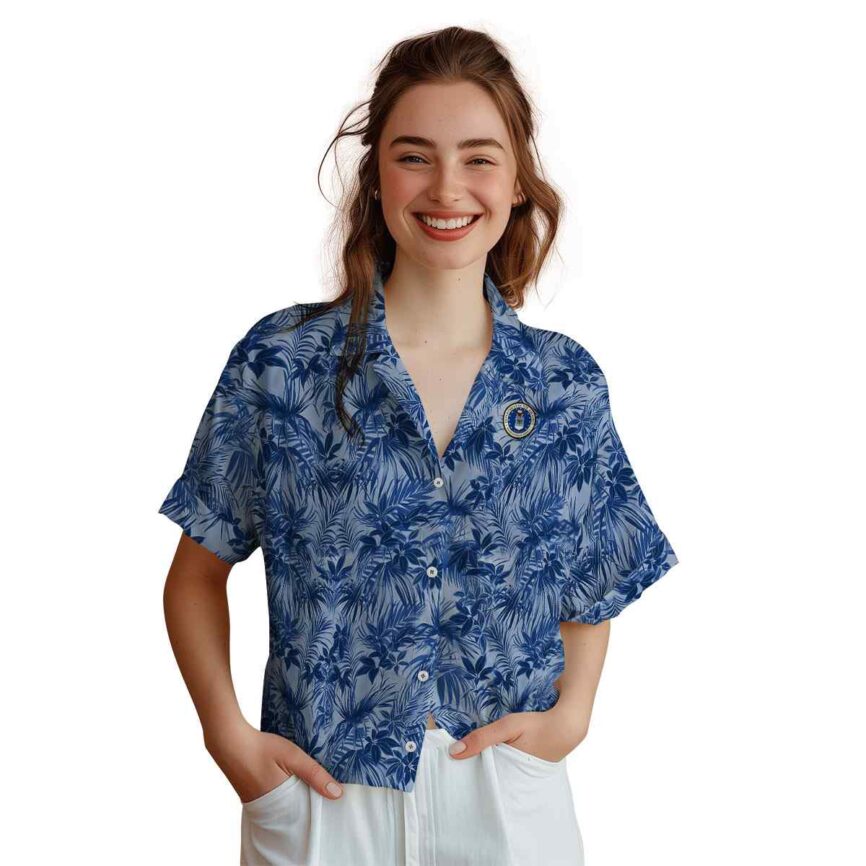 Air Force Foliage Print Hawaiian Shirt Top rated