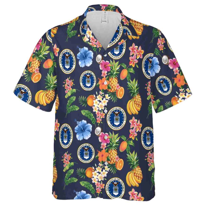 Air Force Fruit Pattern Hawaiian Shirt Fashion forward