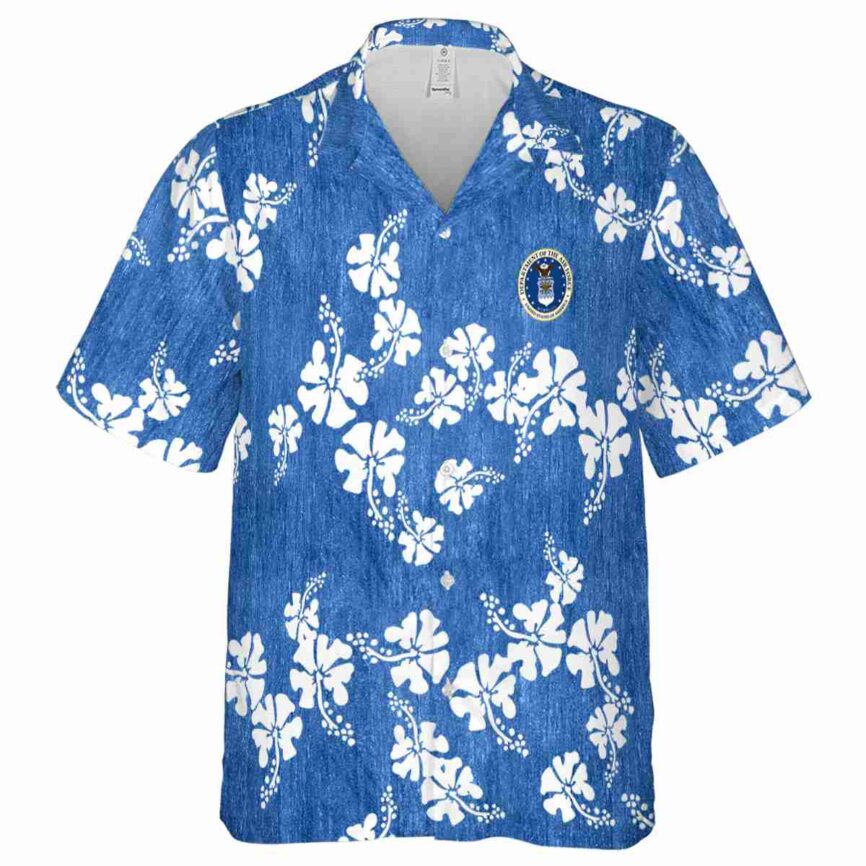 Air Force Hibiscus Blossom Hawaiian Shirt Fashion forward