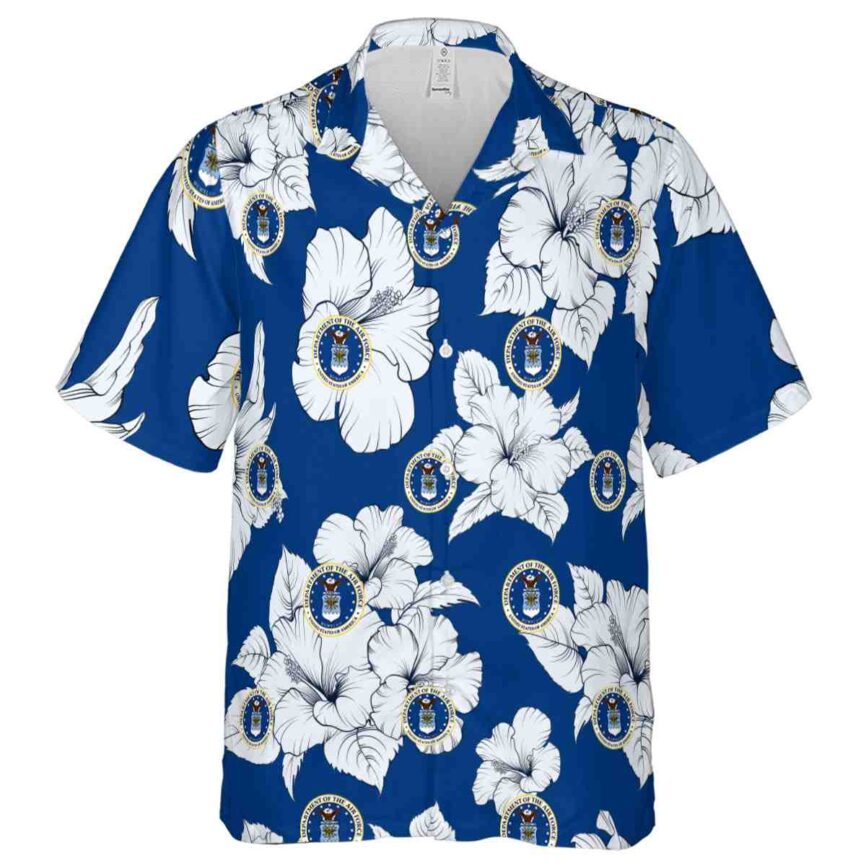 Air Force Hibiscus Flower Hawaiian Shirt Fashion forward