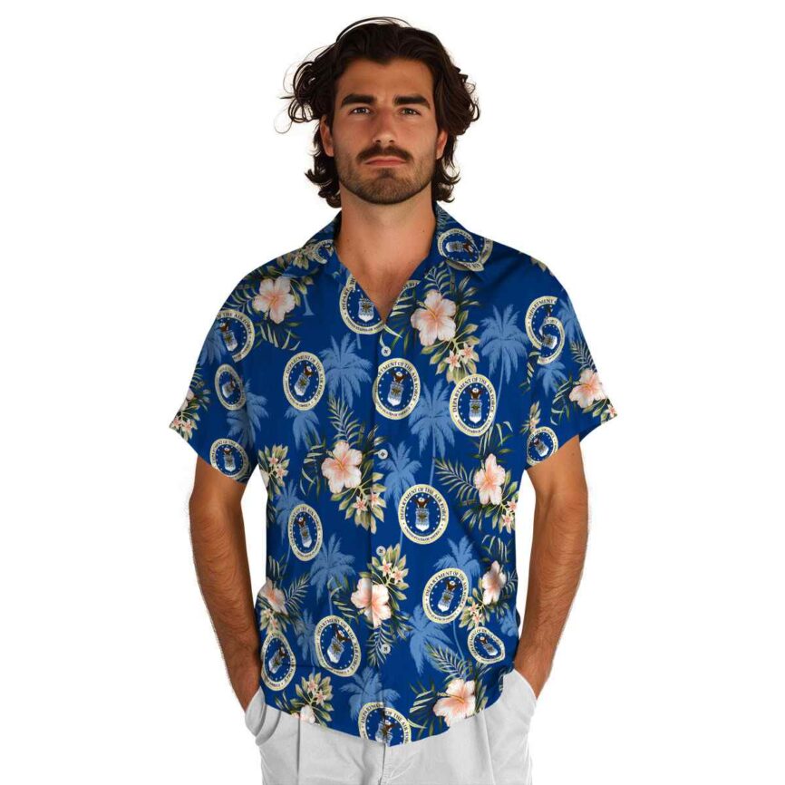 Air Force Hibiscus Palm Hawaiian Shirt New Arrival