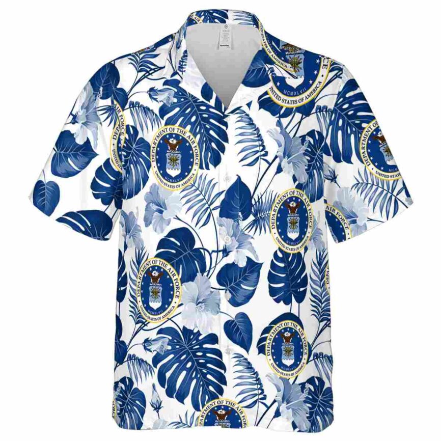 Air Force Leaf Pattern Hawaiian Shirt Fashion forward