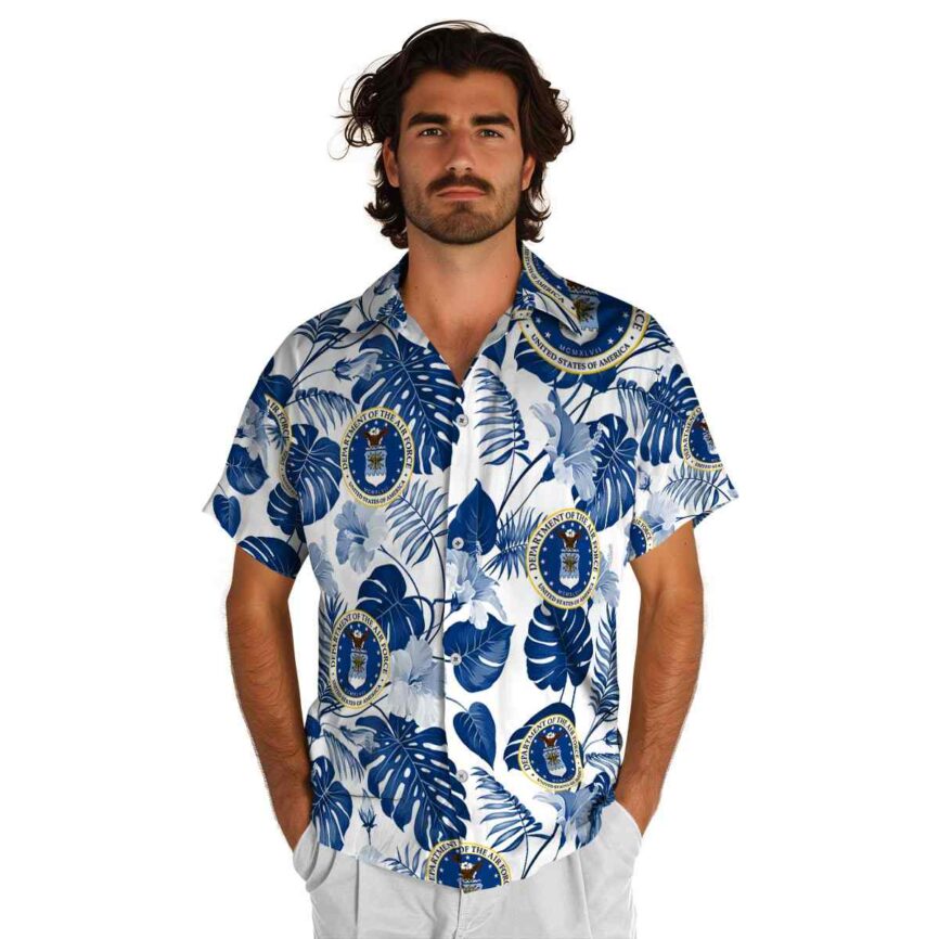 Air Force Leaf Pattern Hawaiian Shirt New Arrival