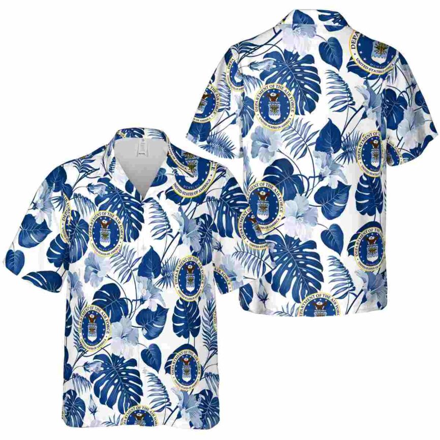 Air Force Leaf Pattern Hawaiian Shirt Premium grade