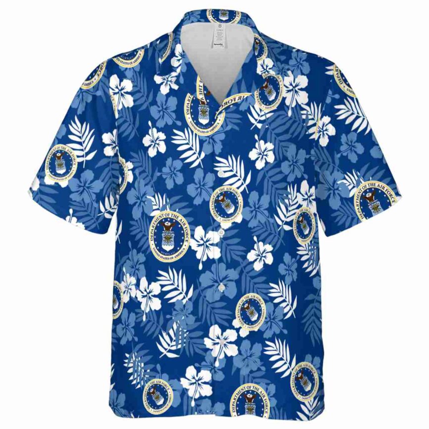 Air Force Leafy Hibiscus Hawaiian Shirt Fashion forward