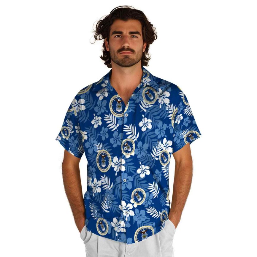 Air Force Leafy Hibiscus Hawaiian Shirt New Arrival