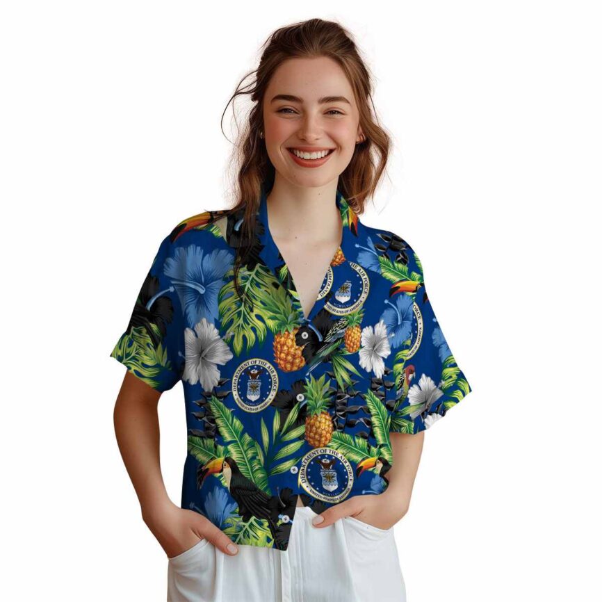 Air Force Leafy Toucan Hawaiian Shirt Top rated