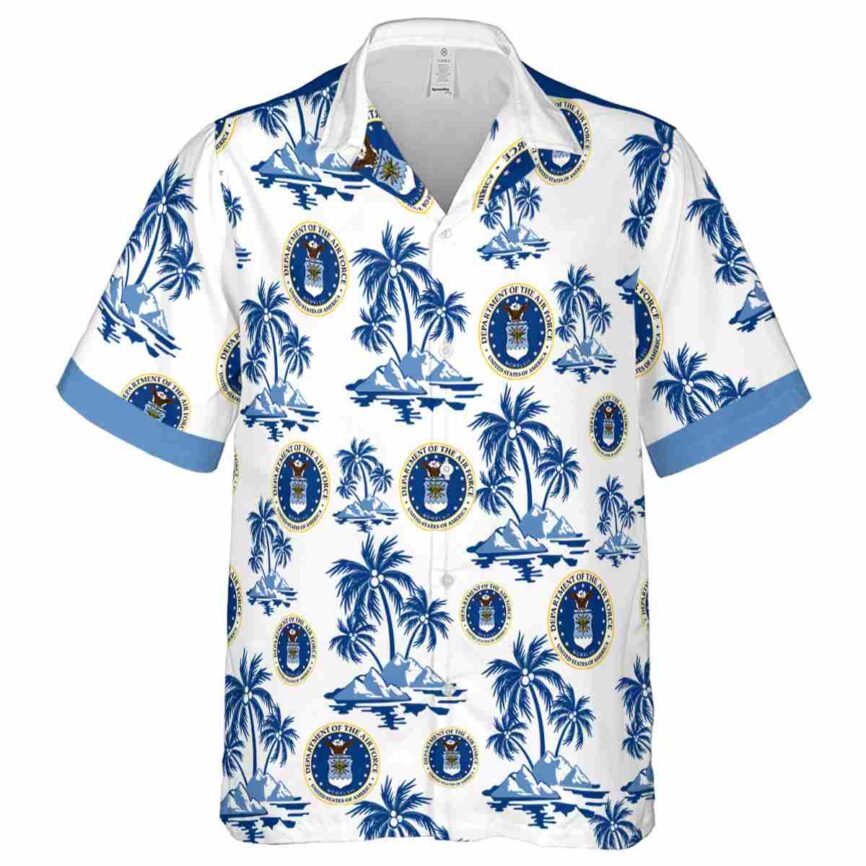 Air Force Palm Island Graphic Hawaiian Shirt Fashion forward