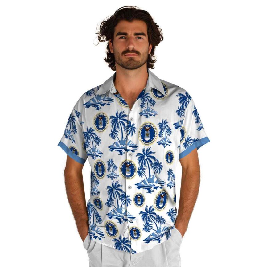 Air Force Palm Island Graphic Hawaiian Shirt New Arrival