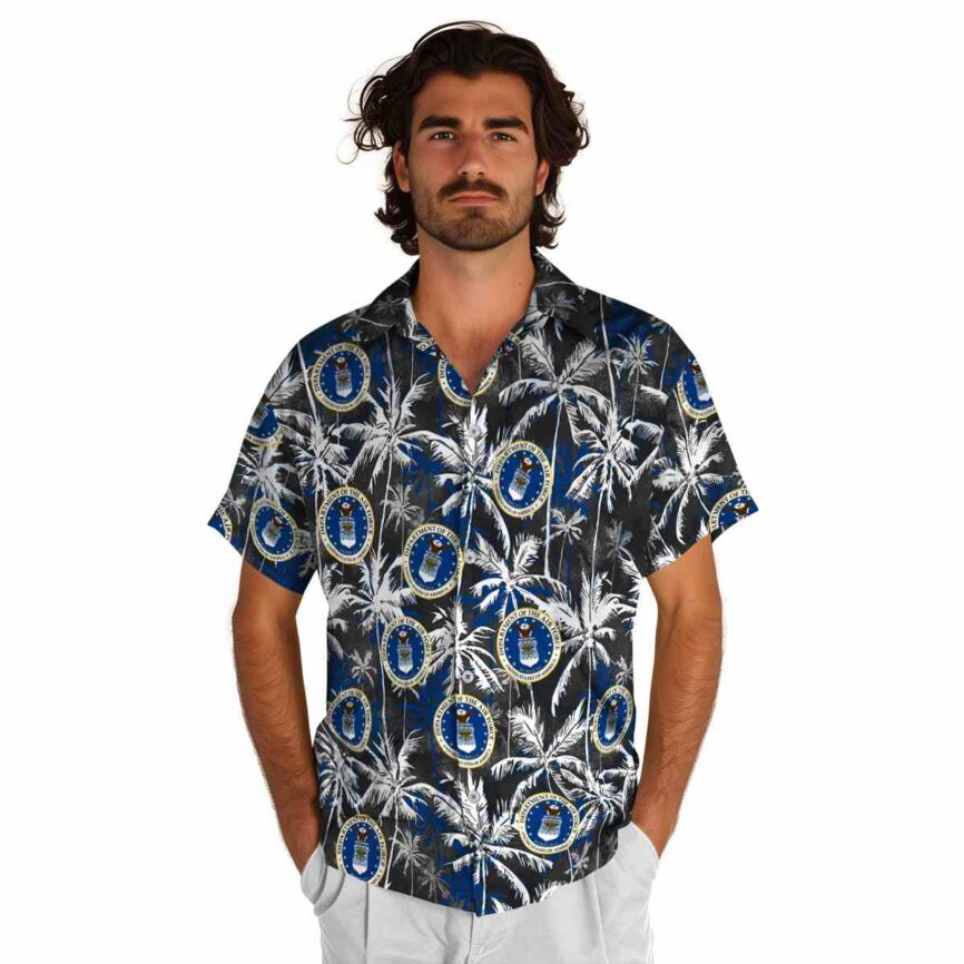 Air Force Palm Themed Hawaiian Shirt New Arrival