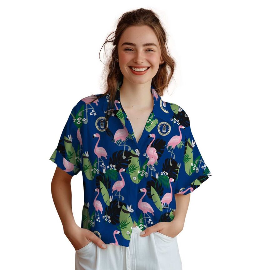 Air Force Tropical Flamingo Hawaiian Shirt Top rated