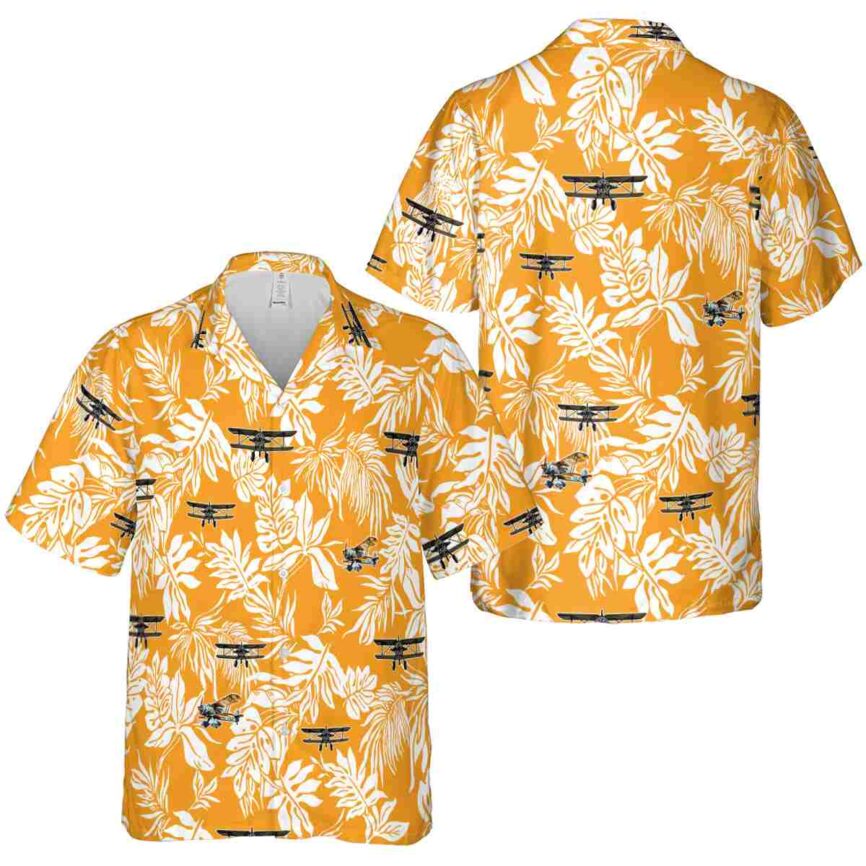 Airplane Bold Foliage Hawaiian Shirt Premium grade