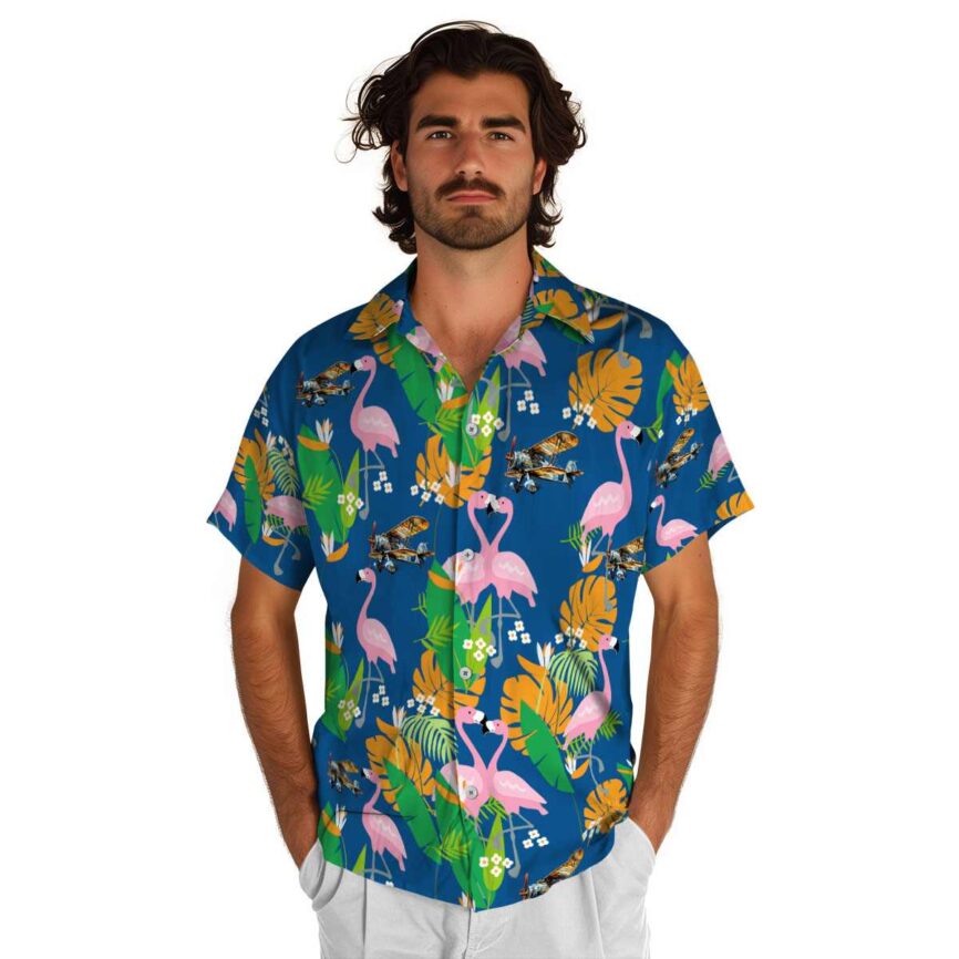 Airplane Flamingo Leaf Hawaiian Shirt New Arrival