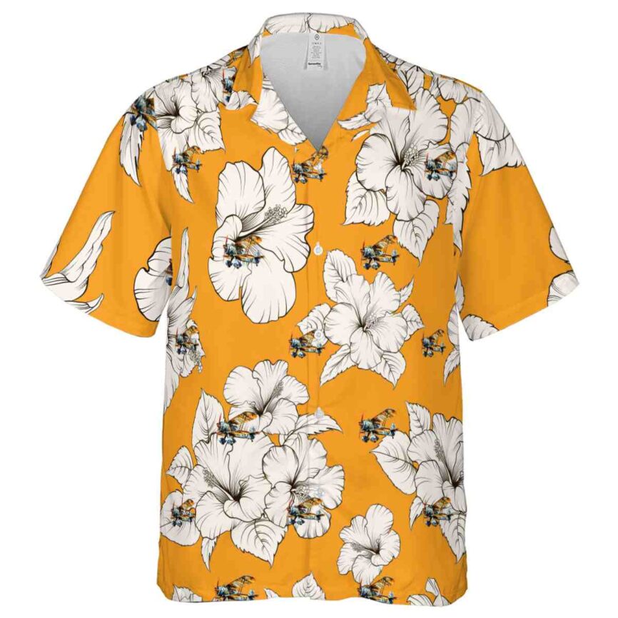 Airplane Hibiscus Flower Hawaiian Shirt Fashion forward