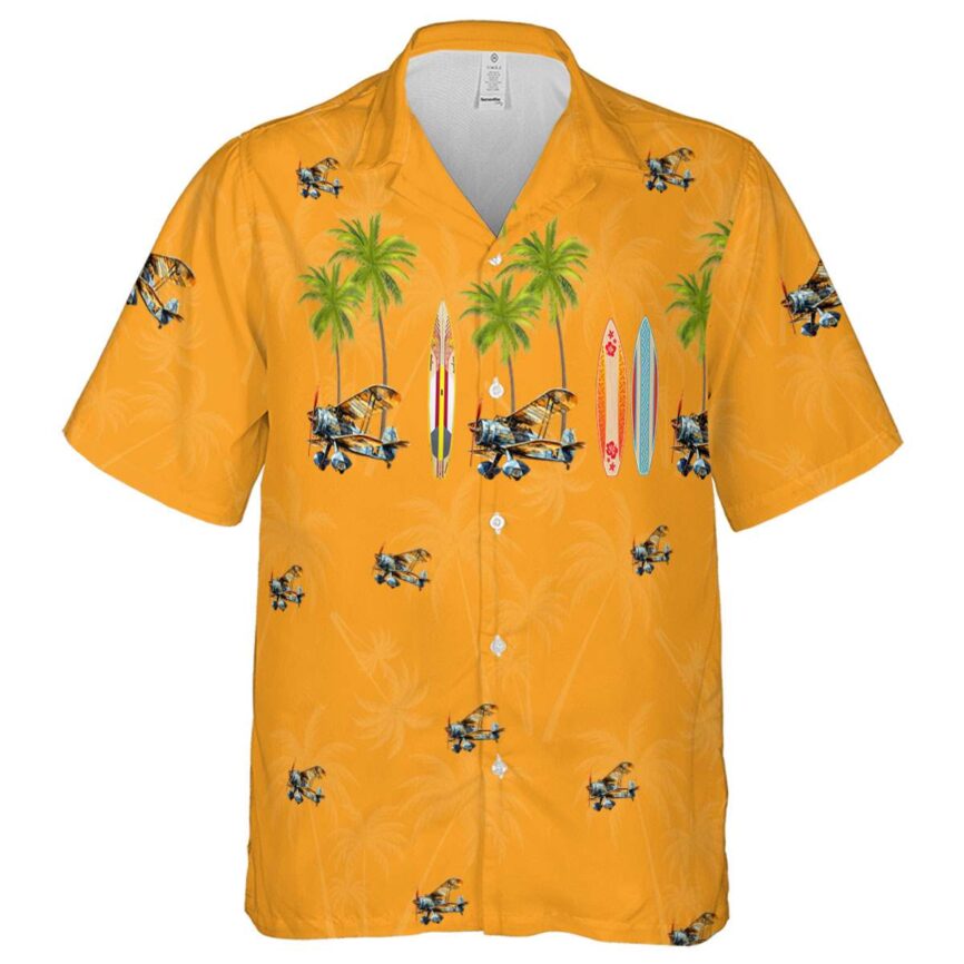 Airplane Island Theme Hawaiian Shirt Fashion forward