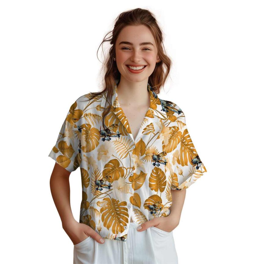 Airplane Leaf Pattern Hawaiian Shirt Top rated