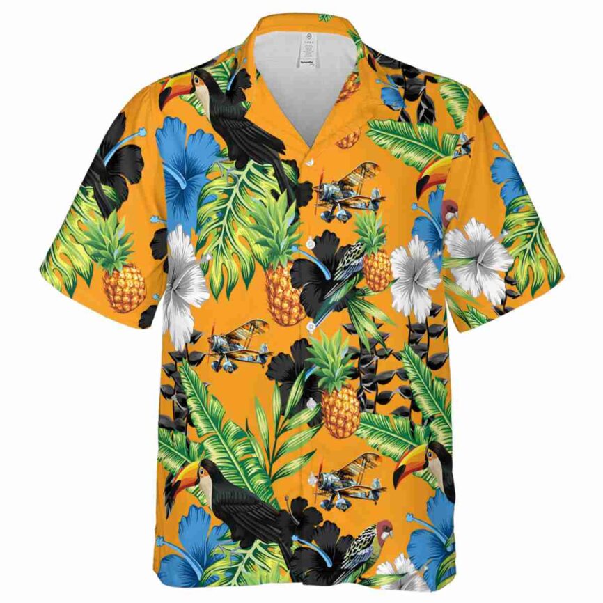 Airplane Leafy Toucan Hawaiian Shirt Fashion forward