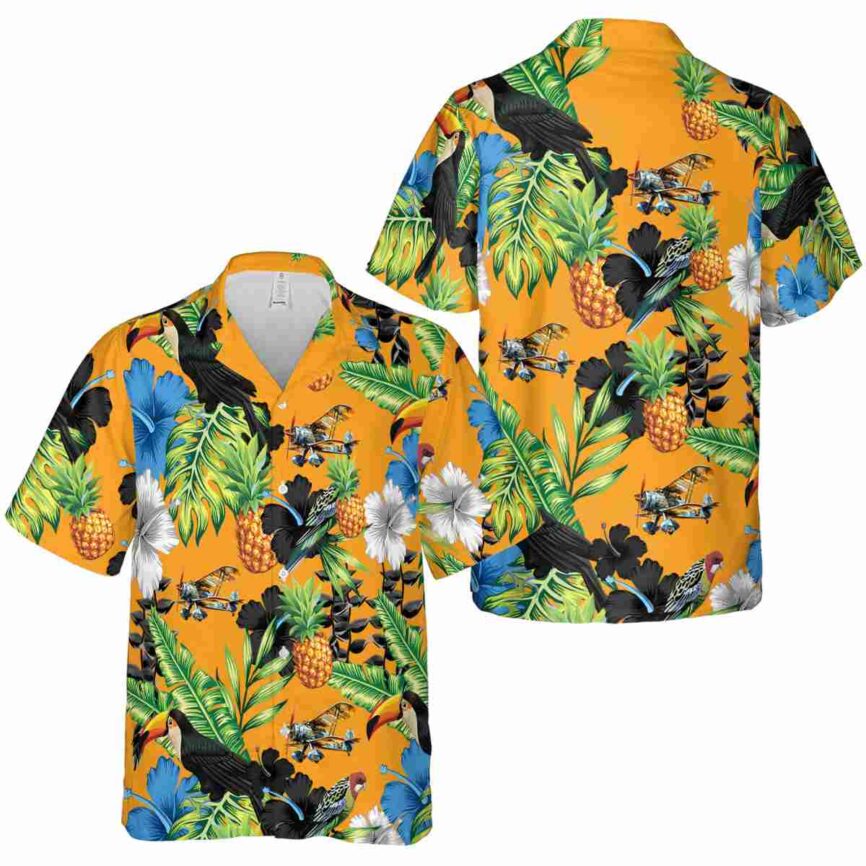 Airplane Leafy Toucan Hawaiian Shirt Premium grade