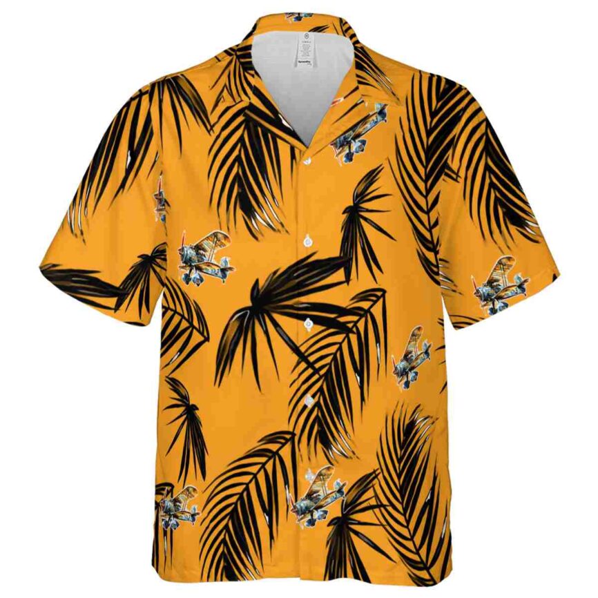 Airplane Monochrome Palm Hawaiian Shirt Fashion forward