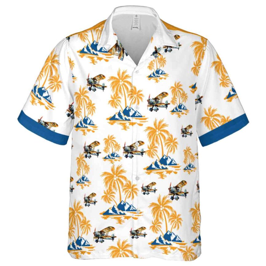 Airplane Palm Island Graphic Hawaiian Shirt Fashion forward