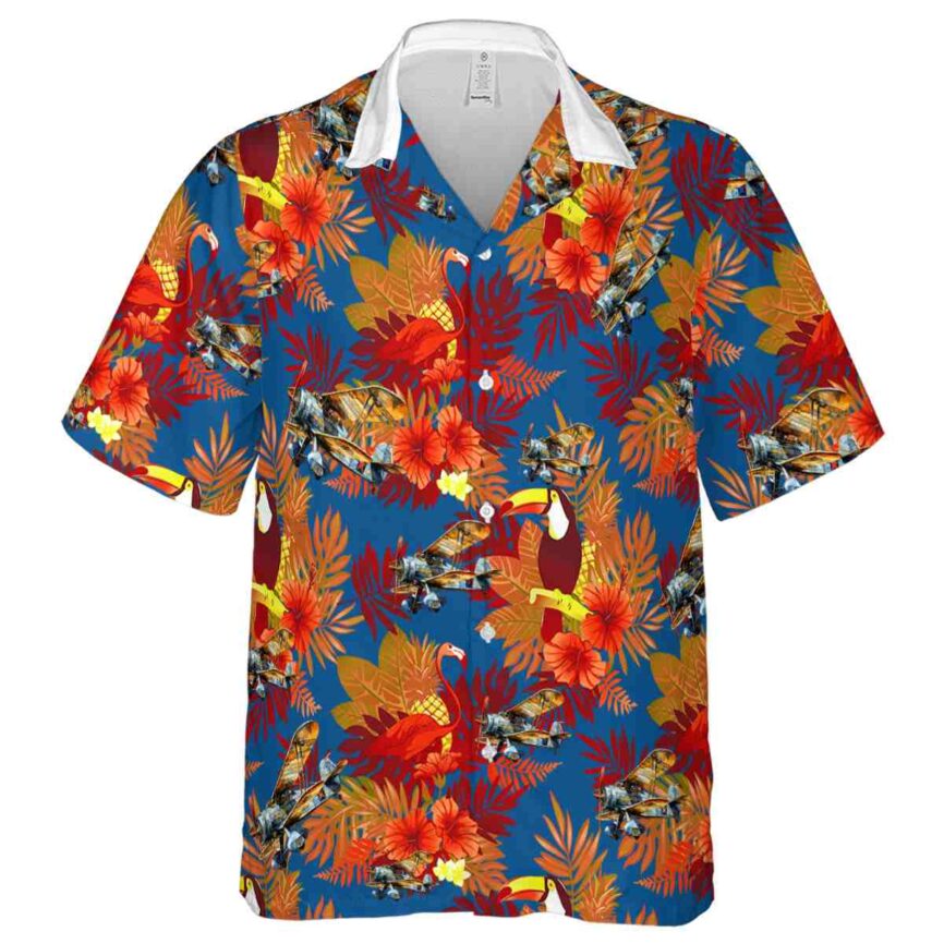 Airplane Tropical Bird Hawaiian Shirt Fashion forward