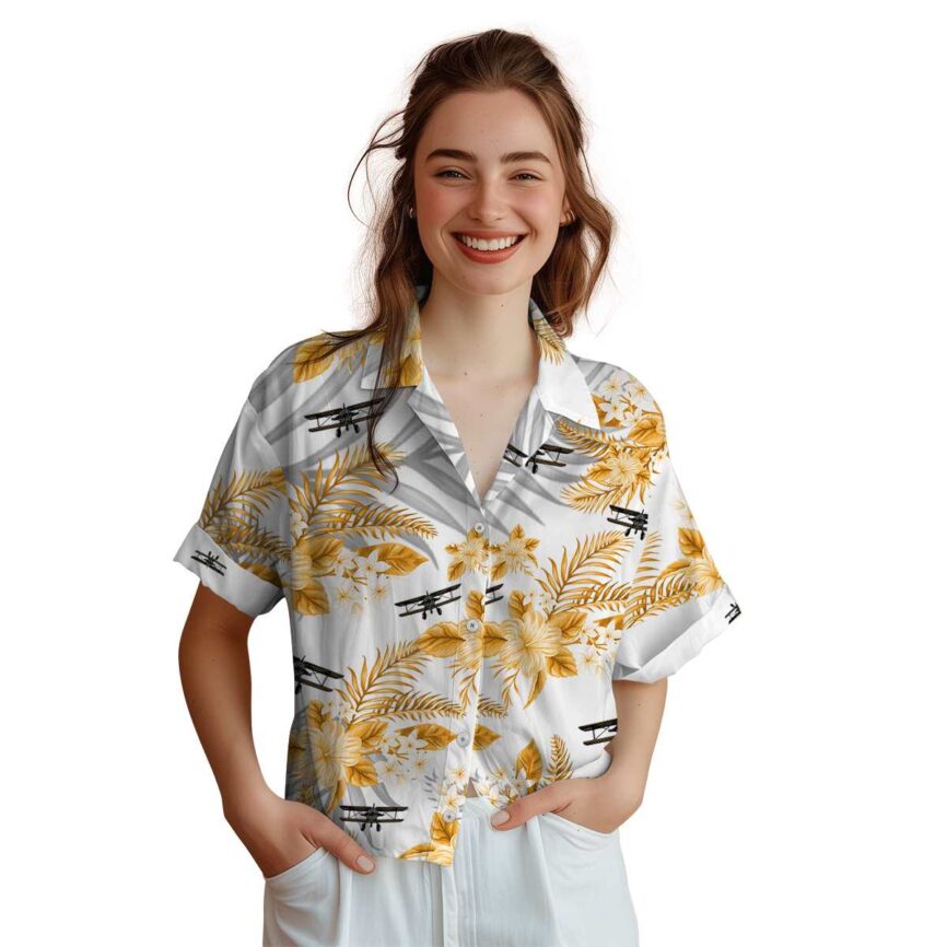 Airplane Tropical Blossom Hawaiian Shirt Top rated