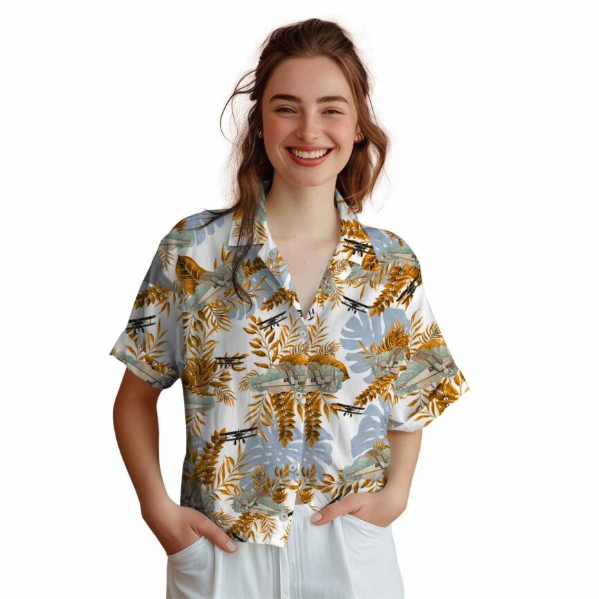 Airplane Tropical Fronds Hawaiian Shirt Top rated