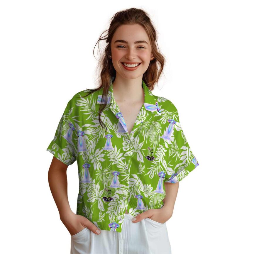 Alien Bold Foliage Hawaiian Shirt Top rated