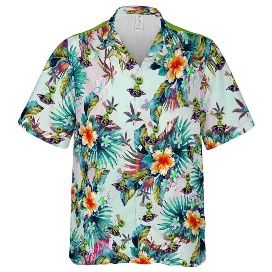 Alien Floral Burst Hawaiian Shirt Fashion forward