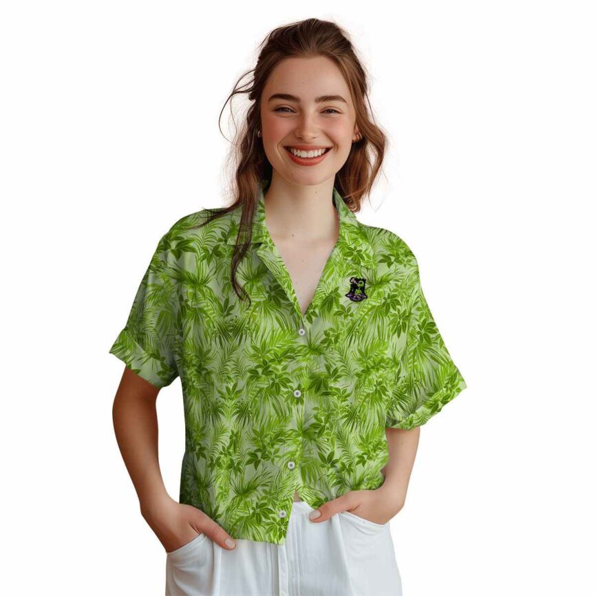 Alien Foliage Print Hawaiian Shirt Top rated