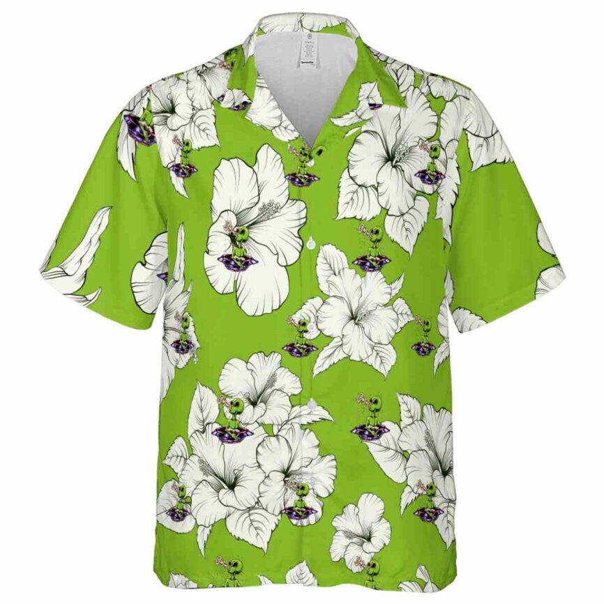 Alien Hibiscus Flower Hawaiian Shirt Fashion forward