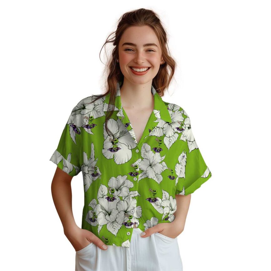 Alien Hibiscus Flower Hawaiian Shirt Top rated